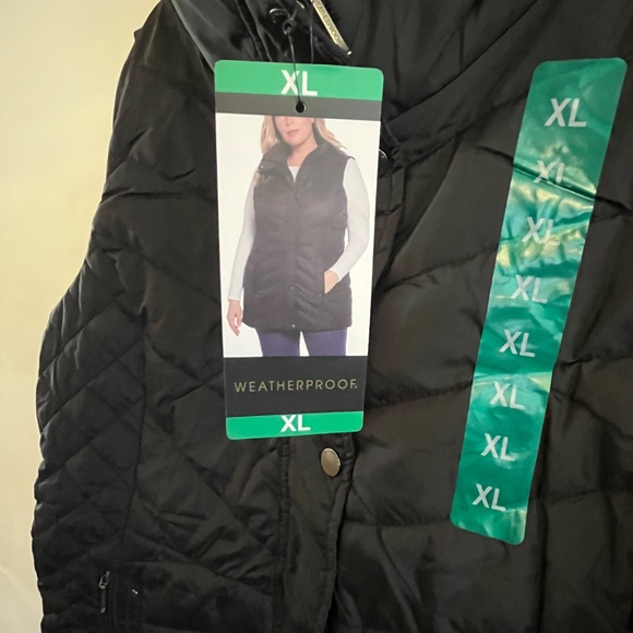 Weatherproof Women's vest button up  Black with pockets  size XL New with Tags - Picture 10 of 11